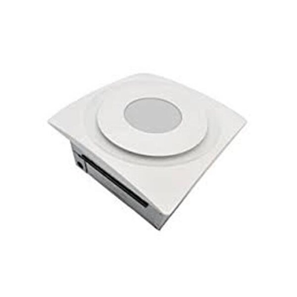 Aero Pure AP120H-SL W Low Profile 120 CFM 0.7 Sones Slim Fit Bathroom Ceiling Fan with LED Light & Humidity Sensor - White Grille AP120H-SL W - main